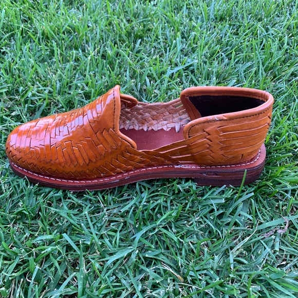 Men’s Closed Toe Sandal MOCCASIN HUARACHE COGNAC - Picture 3 of 7